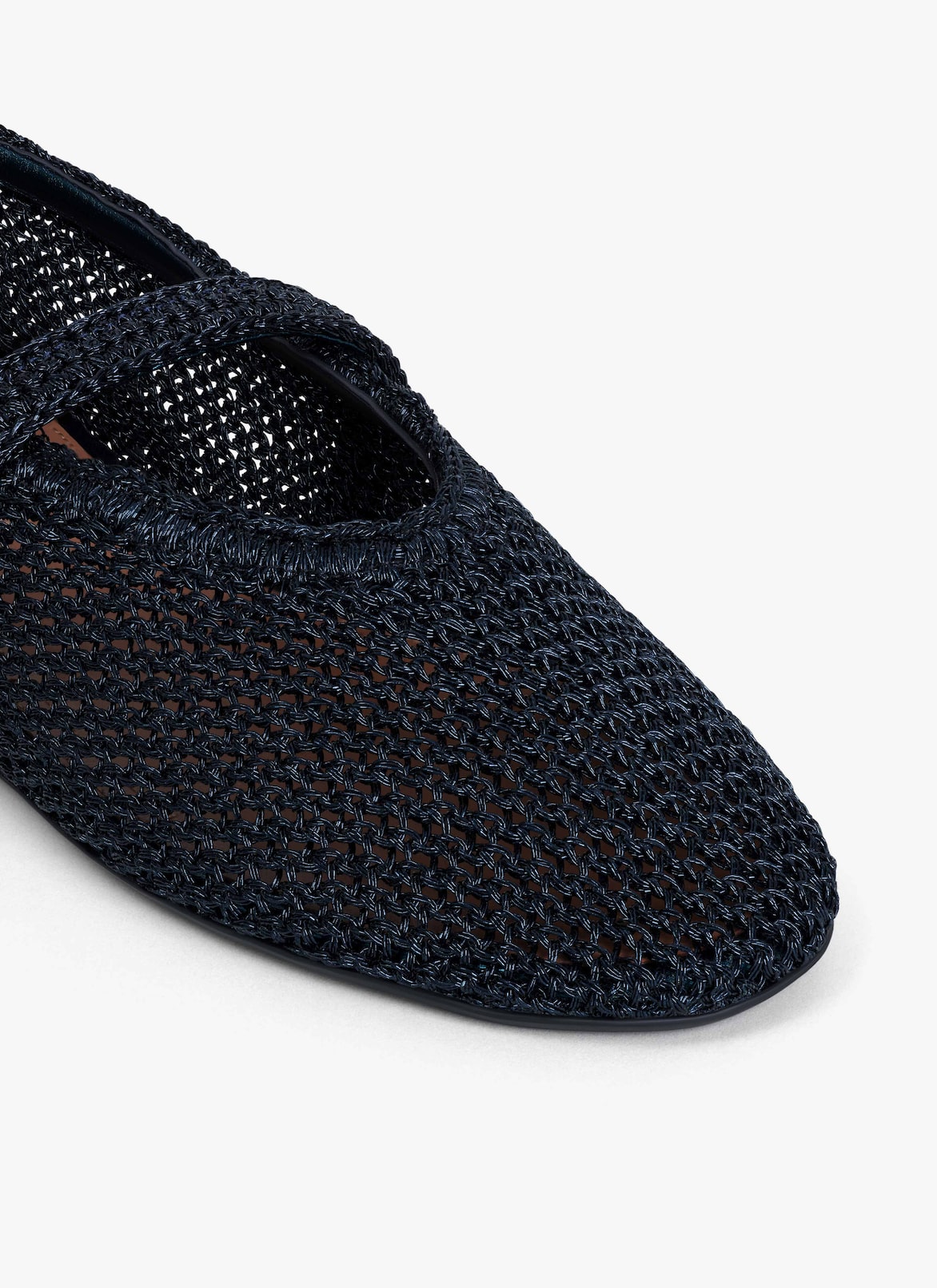 BALLET FLATS IN KNITTED LUREX ALAÏA DARK BLUE BALLET FLATS IN KNITTED LUREX